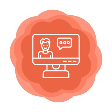 TV haber simgesi, vektör illüstrasyonu basit tasarım