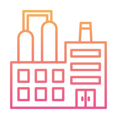 Factory icon, vector illustration simple design