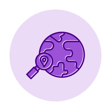 Büyütücü cam çizgi simgesi, arama konsepti