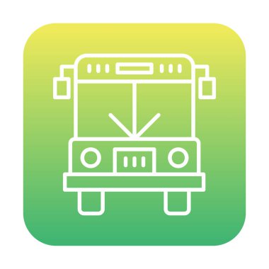 bus simgesi, vektör illüstrasyonu