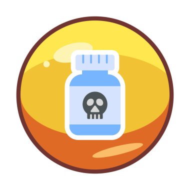 Zehir. Web simgesi basit illüstrasyon 