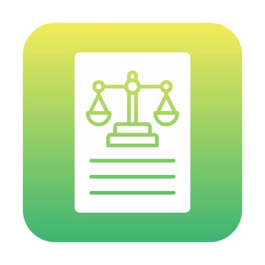 düz kanun simgesi vektör illüstrasyonu