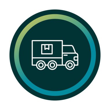 kamyon simgesi, vektör illüstrasyonu