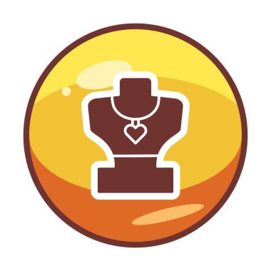 Kolye düz simgesi, vektör çizim                  