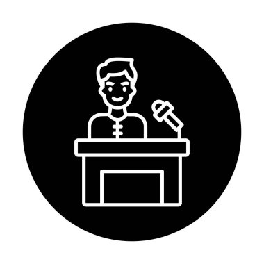 Basın Konferansı vektör illüstrasyonu