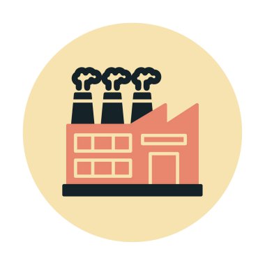 Factory icon, vector illustration simple design
