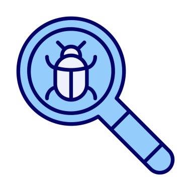 Hata vektörü illüstrasyonlu büyüteç 