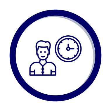 Çalışma Zamanı web simgesi vektör illüstrasyonu