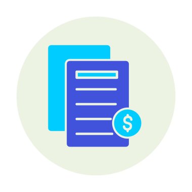 Bill düz simgesi, vektör illüstrasyonu