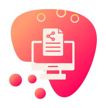 Simge vektör çizimi paylaşım dizaynlı bilgisayar