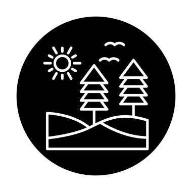 forest icon, vector illustration simple design