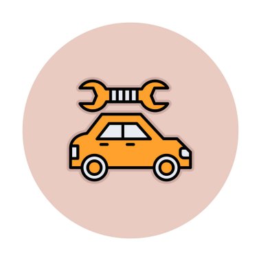 araba servisi, bakım vektörü illüstrasyon tasarımı 