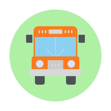 bus simgesi, vektör illüstrasyonu