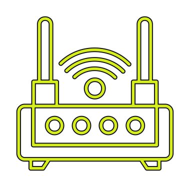  Wi-fi yönlendirici vektör illüstrasyonu