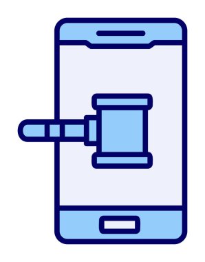 akıllı telefon simgesi, vektör illüstrasyonu basit tasarım