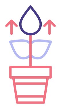 Bitki büyüme ikonu vektör illüstrasyonu