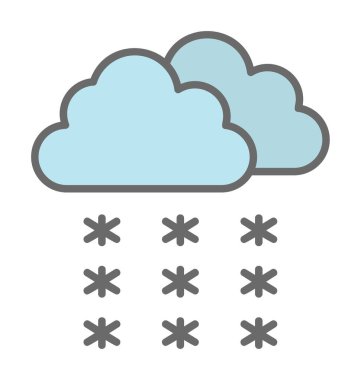 Basit kar yağışı simgesi, vektör çizimi