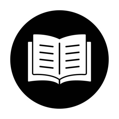 Kitap web simgesi vektör illüstrasyonunu aç