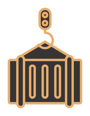 kargo kutusu simgesi, vektör illüstrasyonu basit tasarım