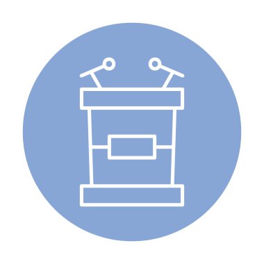 Modern Tribune simgesinin vektör çizimi                     