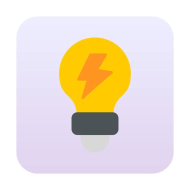 ampul ışığı simgesi, vektör illüstrasyonu 