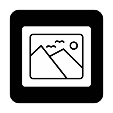 Galeri simgesi, web vektör illüstrasyonu