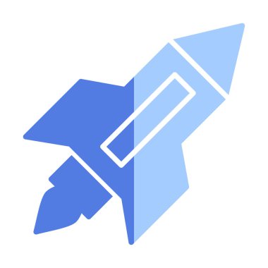 roket simgesi, vektör illüstrasyonu  