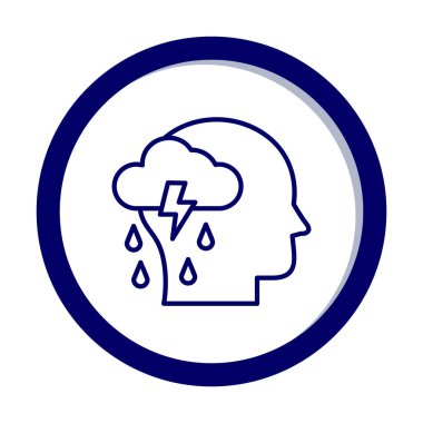 Depresyon konsepti vektör illüstrasyonu