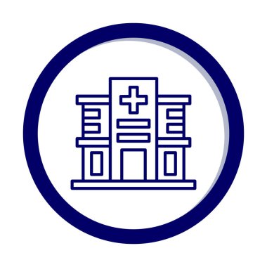 Hastane simgesi, vektör illüstrasyonu