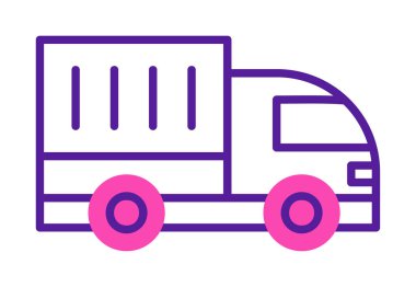 kamyon simgesi, vektör illüstrasyonu