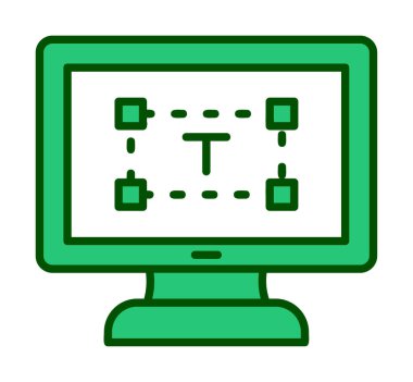 Bilgisayar metin düzenleyici simgesi, vektör illüstrasyonu