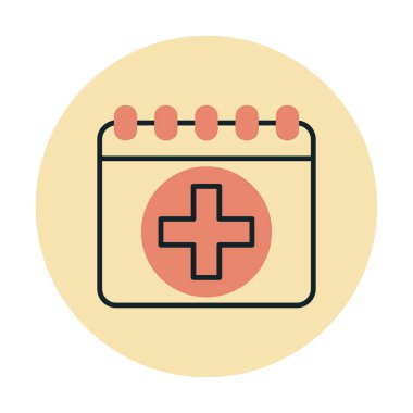 Takvim simgesi, vektör illüstrasyonu basit tasarım