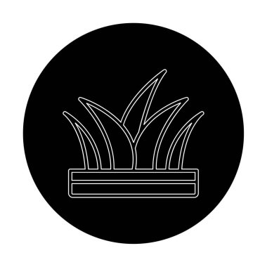 Çim simgesi, vektör illüstrasyonu 