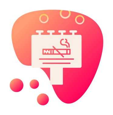 Sigara içilmeyen Billboard 'un vektör illüstrasyonu 