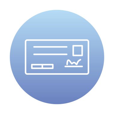 Çek çizgisi vektör simgesi