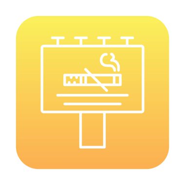 Sigara içilmeyen Billboard 'un vektör illüstrasyonu 