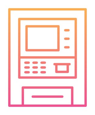 atm simge vektör illüstrasyonu 