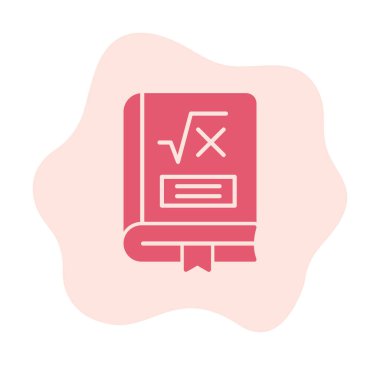 Matematik kitabı. Web simgesi basit illüstrasyon                         