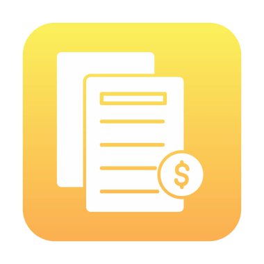 Bill düz simgesi, vektör illüstrasyonu