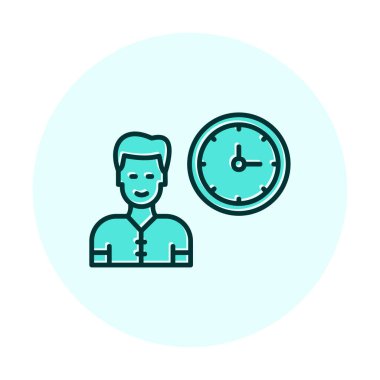 Çalışma Zamanı web simgesi vektör illüstrasyonu