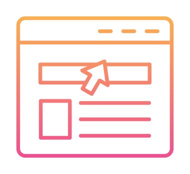 Web sayfası simgesi, vektör illüstrasyonu