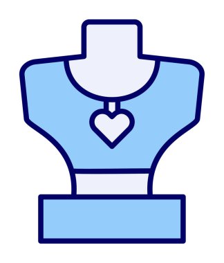 Kolye düz simgesi, vektör çizim                  