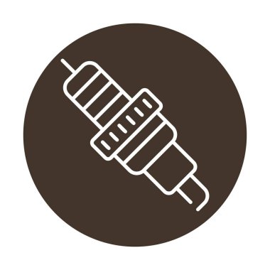 Buji simgesinin vektör illüstrasyonu