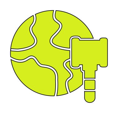 Dünya Açık Artırma Simgesi Vektör İllüstrasyonu