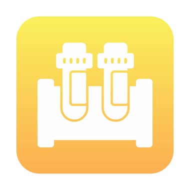 test tüpleri vektör düz renk simgesi 