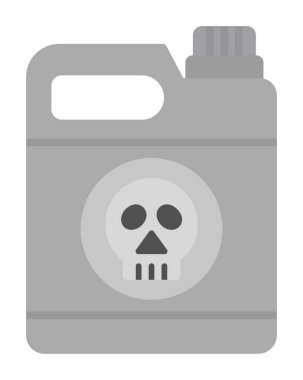 zehirli atık kutusu simgesi moda tasarım tarzında