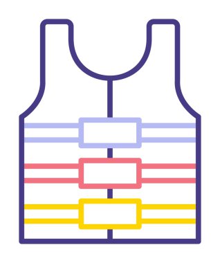 Can yeleği simge vektör çizim