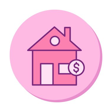 Emlak simgesi vektör illüstrasyon grafik şablonu 