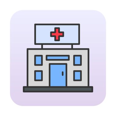Tıp hastanesi vektör illüstrasyonu                             