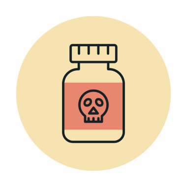 Zehir. Web simgesi basit illüstrasyon 